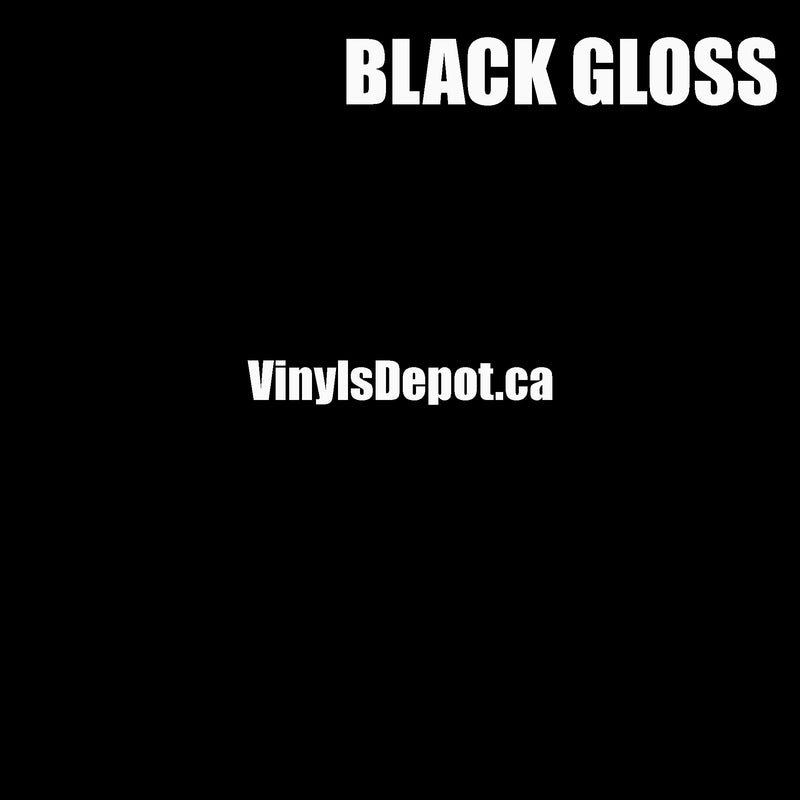 Black Gloss Adhesive Vinyl sheet 12" X 12"